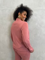 casaco Aurora MALHA LEVEMENTE Encorpada rosa antigo