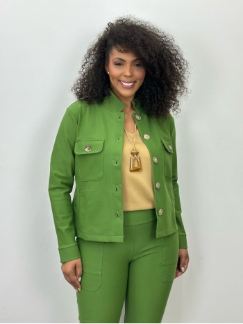 Jaqueta Dália Malha Encorpada VERDE FOLHA