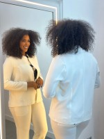 Casaco Erica MALHA LEVEMENTE Encorpada OFF-WHITE