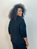 Casaco Carol Malha Encorpada texturizada preto