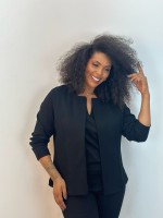 Casaco Carol Malha Encorpada texturizada preto