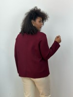 Casaco Erica MALHA LEVEMENTE Encorpada bordô