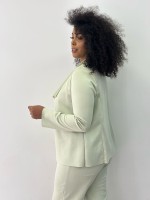 casaco helô suede verde menta