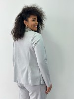 casaco helô suede cinza