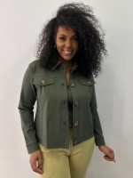 Jaqueta Marta Malha Encorpada verde militar