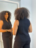 Colete IRACI MALHA LEVEMENTE ENCORPADA preto