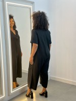 MACACÃO ESTELA em LINHO preto