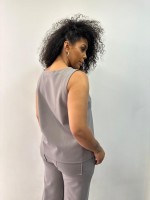 Regata Katia Malha encorpada cinza 