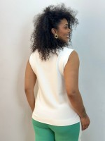 Regata Laise Malha Levemente encorpada off-white