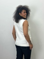 Regata Hélia Malha levemente encorpada off-white