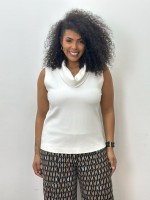 REGATA MÔNICA Malha levemente encorpada off-white