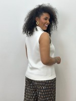 REGATA MÔNICA Malha levemente encorpada off-white