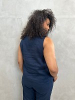 REGATA NEUZA em linho MARINHO