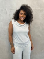 regata SABRINA paetê prata