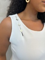 Regata cecília Malha Levemente encorpada off-white