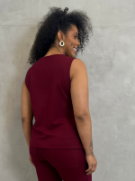 Regata carina Malha Levemente encorpada marsala