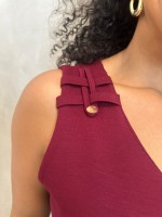 Regata carina Malha Levemente encorpada marsala