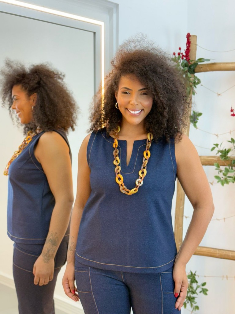 Regata Katia Malha jeans