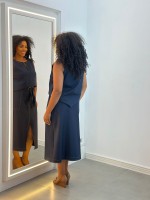 SAIA MIDI MALHA JEANS LIZIANE 