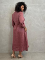 CHEMISE MAITÊ EM LINHO ROSA ANTIGO