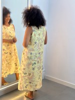 VESTIDO LíGIA EM LINHO estampa floral