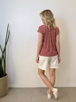 Bermuda betânia Malha encorpada off-white