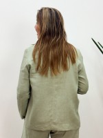 BLAZER LAIS em LINHO VERDE MENTA