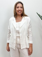 BLAZER LAIS em LINHO OFF-WHITE