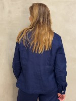 BLAZER karina em LINHO marinho