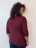 BLUSA LISTRADA MARSALA