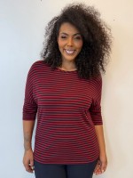 BLUSA LISTRADA MARSALA