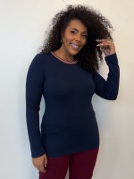 BLUSA GOLA RIBANA MARINHO