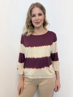 BLUSA TIE-DYE C/ BOTÃO NA MANGA