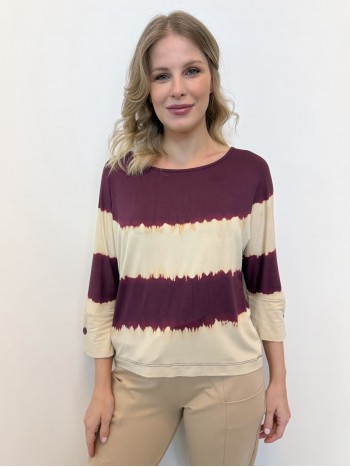 BLUSA TIE-DYE C/ BOTÃO NA MANGA
