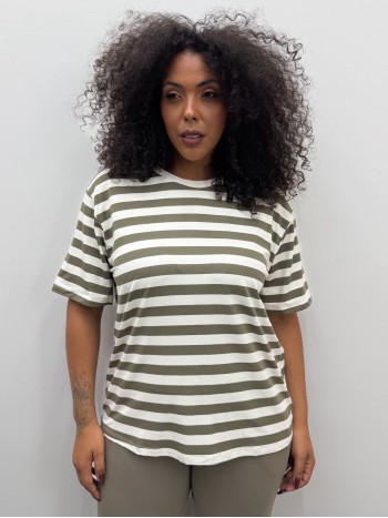 BLUSA LISTRADA RETILÍNIA