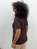 BLUSA FLOR BORDADA MARrom