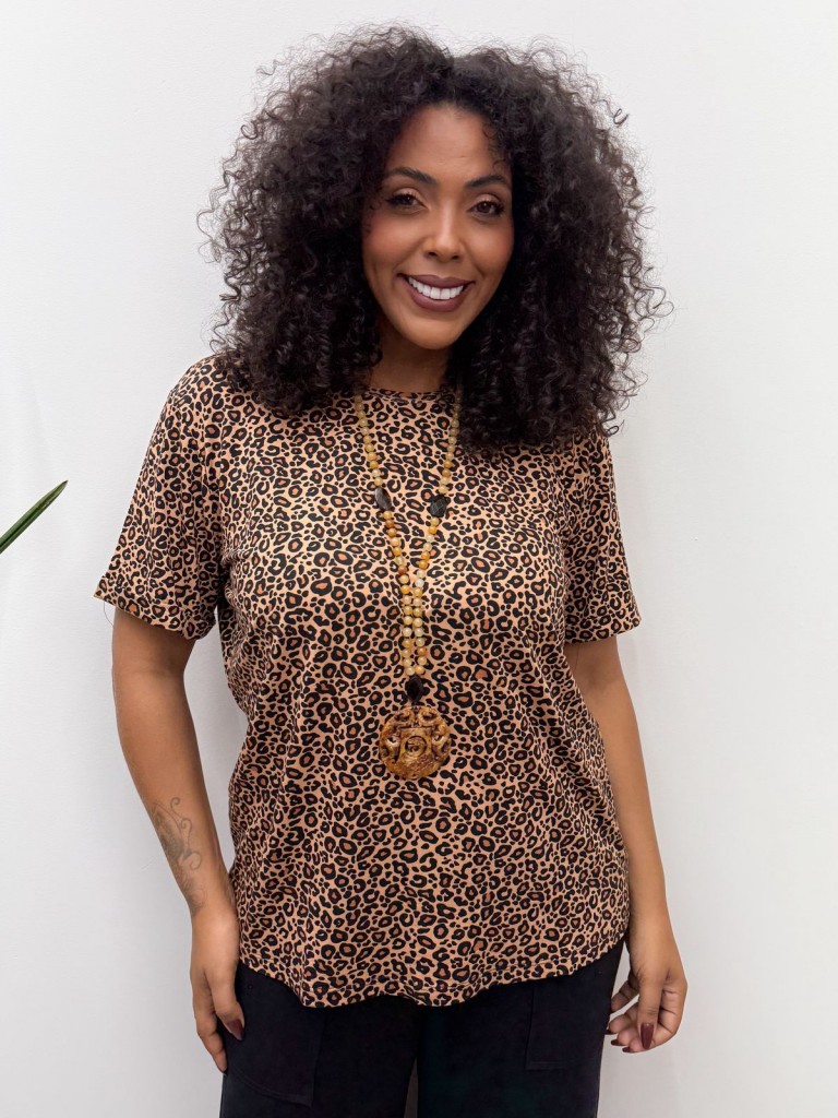 BLUSA MODAL ANIMAL PRINT