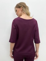 BLUSA mônica malha levemente encorpada marsala