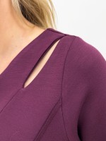 BLUSA mônica malha levemente encorpada marsala