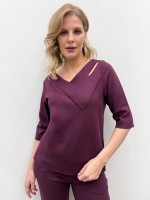 BLUSA mônica malha levemente encorpada marsala