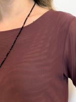 BLUSA ROSA EM TULE ROSA ANTIGO