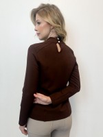 Blusa Paloma Malha levemente encorpada marrom