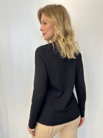 Blusa Paloma Malha levemente encorpada preta