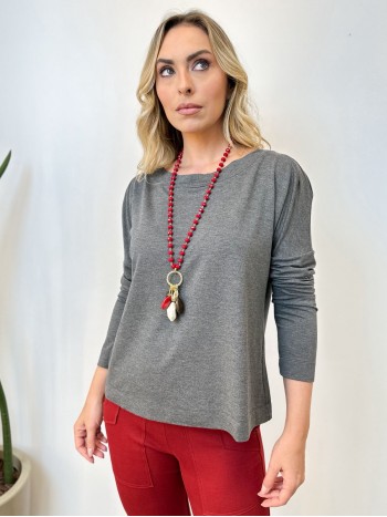 BLUSA Lívia cinza mescla