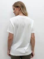 BLUSA barrado RENDA off-white