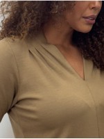 BLUSA SORAIA Malha levemente encorpada castor
