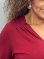 BLUSA SORAIA Malha levemente encorpada vermelho queimado