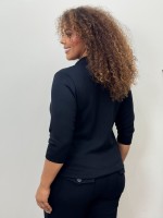 BLUSA SORAIA Malha levemente encorpada preta