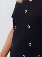 Blusa BIANCA Malha levemente encorpada PRETA