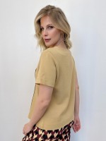Blusa Alda Malha Levemente encorpada camelo